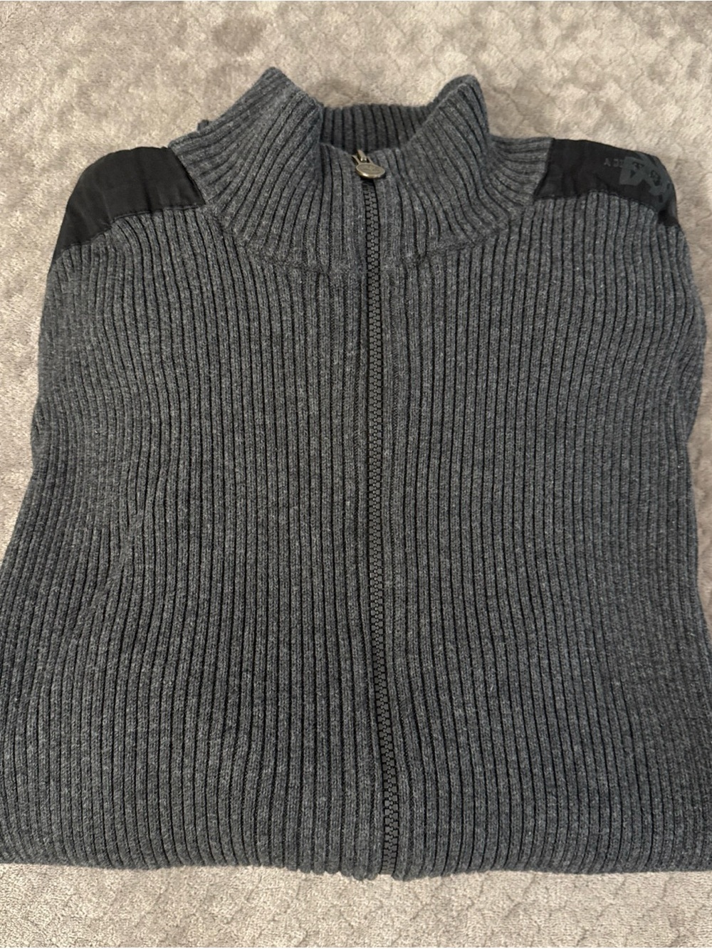 Men’s Timberland Dress Sweater - Size XL - Full Zip - Charcoal Gray